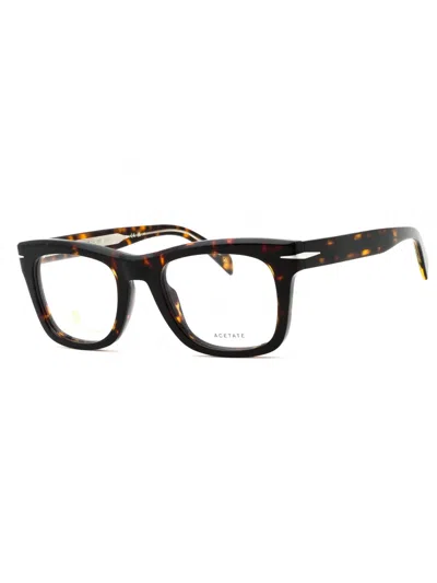 David Beckham Stylish Rectangular Eyeglasses 51mm/21mm/145mm In Brown