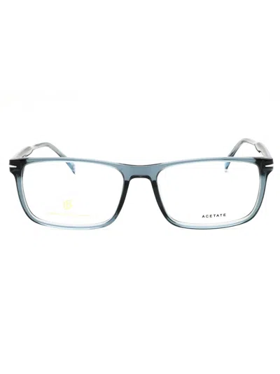 David Beckham Stylish Rectangular Eyeglasses For Men In Gray