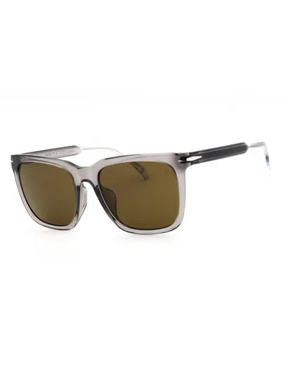 David Beckham Stylish Rectangular Men's Sunglasses - Db 1120/f/s In Gray