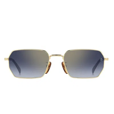 David Beckham Sunglasses Db 1174/s Rhl1 V Black/blue Mirror Men In Yellow