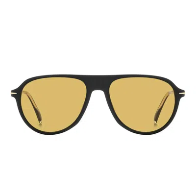 David Beckham Matte Black Acetate Sunglasses