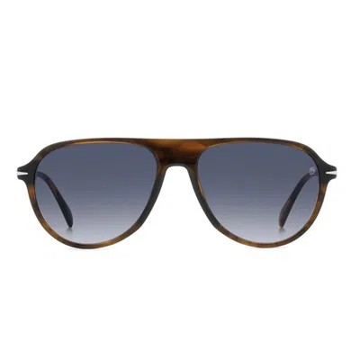 David Beckham Sunglasses Db 1200/s Ex408 Brown Horn/blue Gradient Men