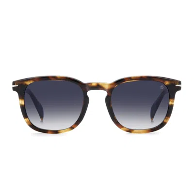 David Beckham Sunglasses Db 1221/s Ex408 Brown Horn/blue Gradient Men In Multi