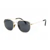 David Beckham Sunglasses Square Full Rim, Gold Frame And Grey Lens In Blue