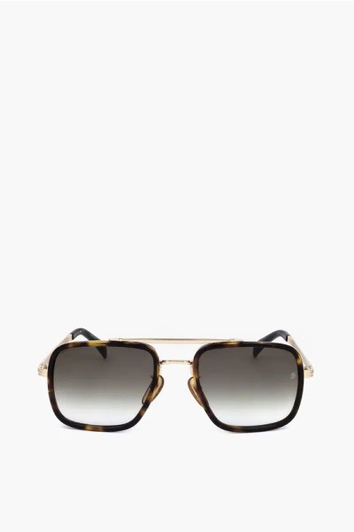 David Beckham Tortoiseshell Aviator Sunglasses With Gradient Lenses