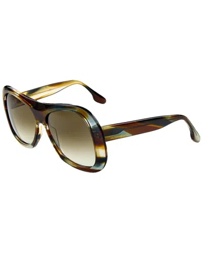 David Beckham Victoria Beckham Women's Vb623s 59mm Sunglasses In Brown