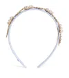 David Charles Diamanté And Faux Pearl-embellished Headband In Blue