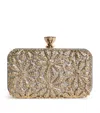 David Charles Embellished Floral Clutch Bag In Gold