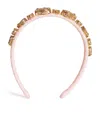 David Charles Embellished Headband In Pink