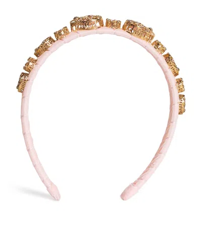 David Charles Kids' Embellished Headband In Pink