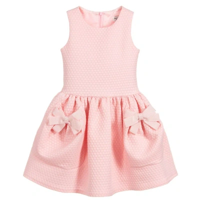 David Charles Kids' Girls Pink Jacquard Dress