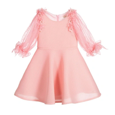 David Charles Babies' Girls Pink Neoprene Dress