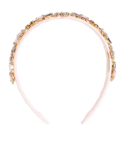 David Charles Kids' Jewel-embellished Headband In Gold