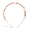 David Charles Velvet Embellished Headband In White