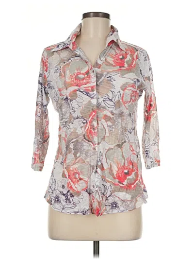 Pre-owned David Cline 3/4 Sleeve Blouse In Gray