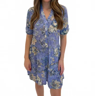 David Cline Annabel Snap Front Tier Dress In Capri