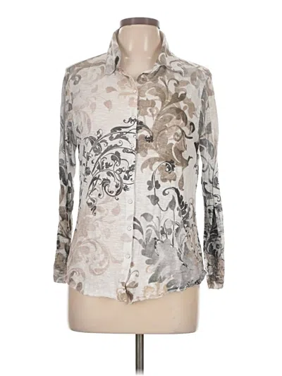 Pre-owned David Cline Cardigan Sweater In Silver