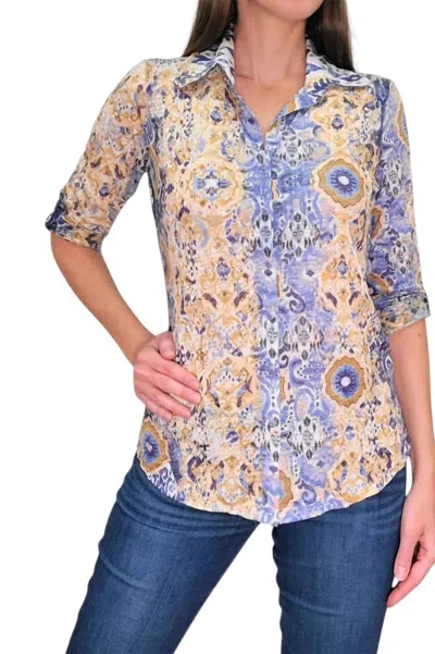 David Cline Crushed Peri Shirt In Multi