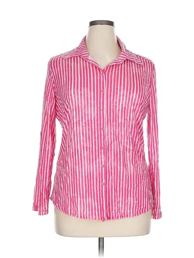 Pre-owned David Cline Long Sleeve Blouse In Pink
