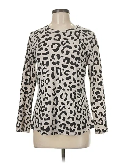 Pre-owned David Cline Long Sleeve Blouse In White