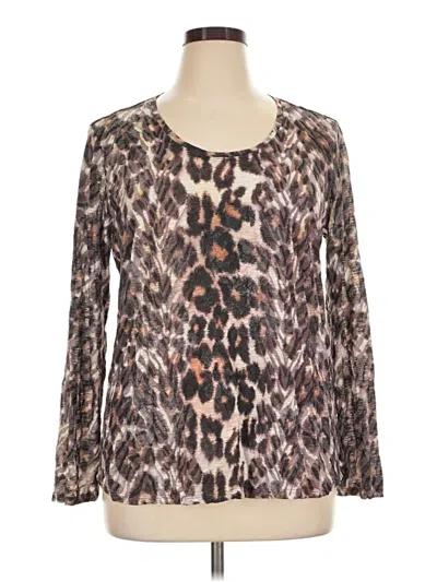 Pre-owned David Cline Long Sleeve T-shirt In Brown