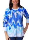 David Cline Tribal Print Tee In Blue In Blue