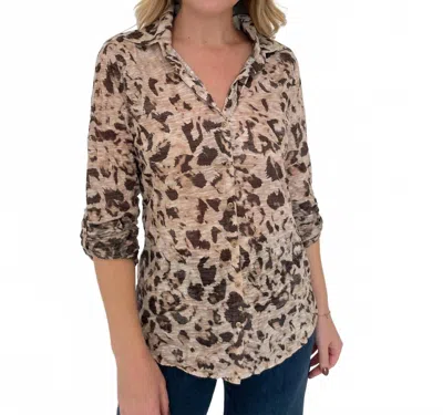 David Cline Wanderlust Roll-up Snap Shirt In Bone