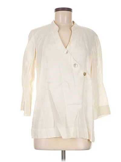 Pre-owned David Dart 3/4 Sleeve Blouse In White