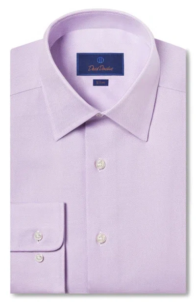 David Donahue Barrel Cuff Slim Fit Dress Shirt In Lilac