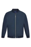 David Donahue Bomber Jacket In Blue