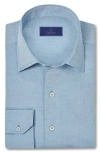 David Donahue Casual Pima Cotton Button-down Shirt In Seafoam