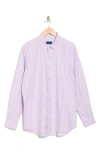 David Donahue Casual Plaid Cotton Poplin Button-down Shirt In Berry/blue