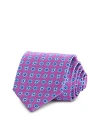 David Donahue Circle Medallion Silk Classic Tie In Berry