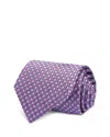 David Donahue Classic Geometric Tie In Purple