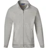 David Donahue Cotton Blend Zip-up Jacket In Gray