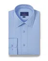 David Donahue Slim Fit Geometric Texture Cotton Dobby Dress Shirt In Sky