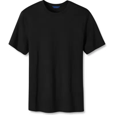 David Donahue Cotton Interlock T-shirt In Black
