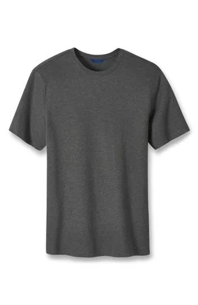 David Donahue Cotton Interlock T-shirt In Charcoal