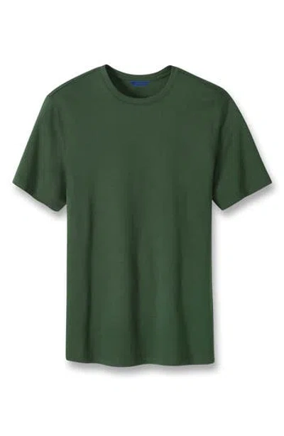 David Donahue Cotton Interlock T-shirt In Hunter