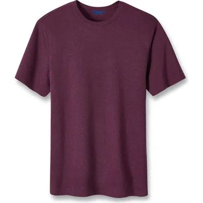 David Donahue Cotton Interlock T-shirt In Merlot