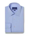 David Donahue Slim Fit Dobby Micro Check Cotton Dress Shirt In Sky