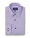 David Donahue Slim Fit Pin Dot Cotton Twill Dress Shirt In Lilac