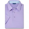 David Donahue Cotton Polo In Purple