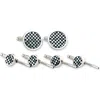 David Donahue Cuff Links & Studs Set In Multi