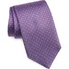 David Donahue Dot Silk Tie In Purple