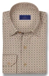 David Donahue Floral Medallion Cotton Oxford Cloth Button-up Shirt In Multi