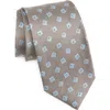 David Donahue Geometric Silk & Linen Tie In Sand