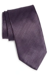 David Donahue Herringbone Silk Tie In Multi