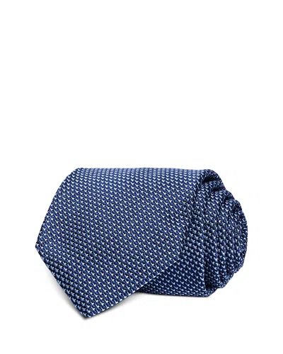 David Donahue Jacquard Classic Silk Blend Tie In Blue