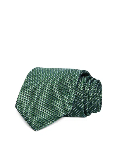 David Donahue Jacquard Classic Silk Blend Tie In Green